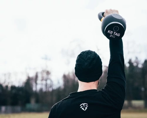 Kettlebell press s KB TAGem zespodu